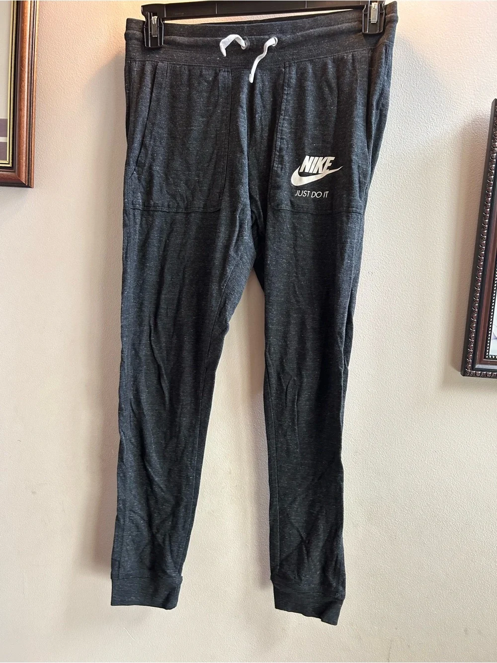 Black Ribbed Flare Leggings
